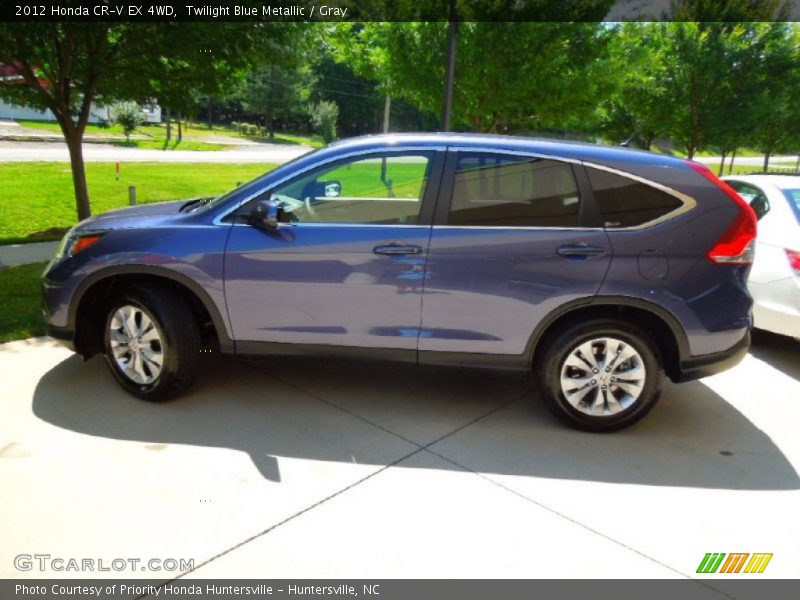 Twilight Blue Metallic / Gray 2012 Honda CR-V EX 4WD