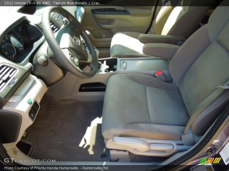 Twilight Blue Metallic / Gray 2012 Honda CR-V EX 4WD