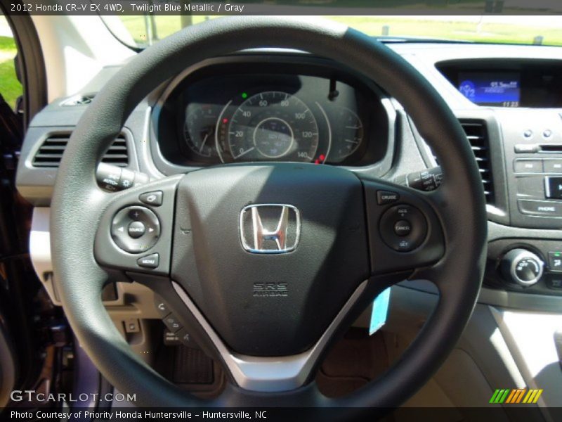 Twilight Blue Metallic / Gray 2012 Honda CR-V EX 4WD