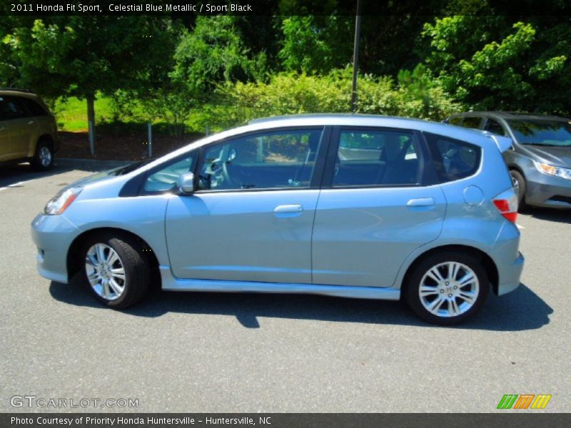 Celestial Blue Metallic / Sport Black 2011 Honda Fit Sport