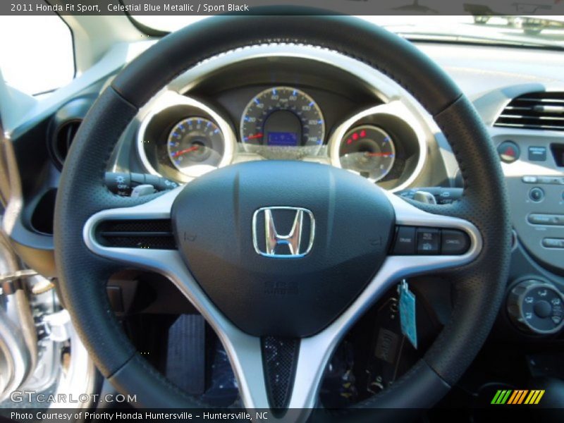 Celestial Blue Metallic / Sport Black 2011 Honda Fit Sport