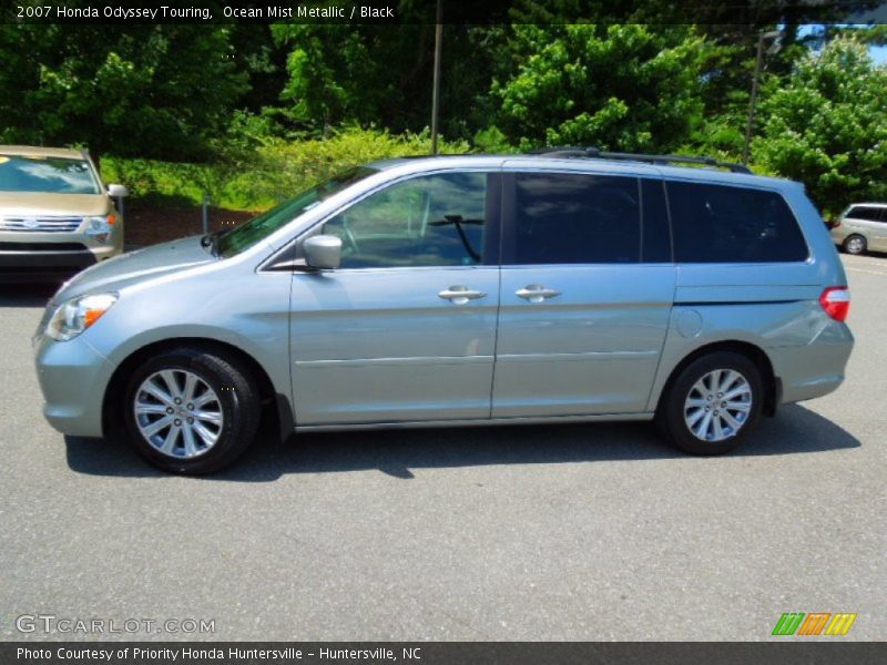 Ocean Mist Metallic / Black 2007 Honda Odyssey Touring