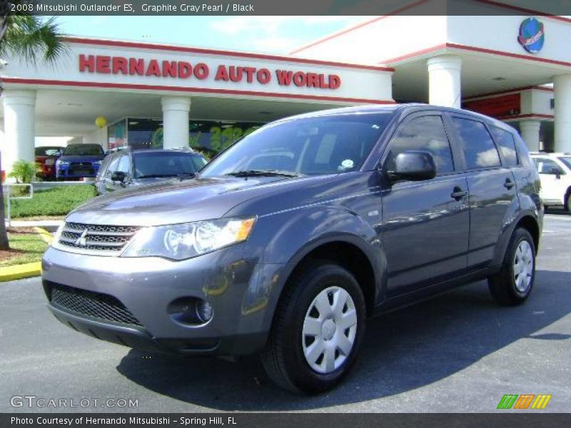 Graphite Gray Pearl / Black 2008 Mitsubishi Outlander ES