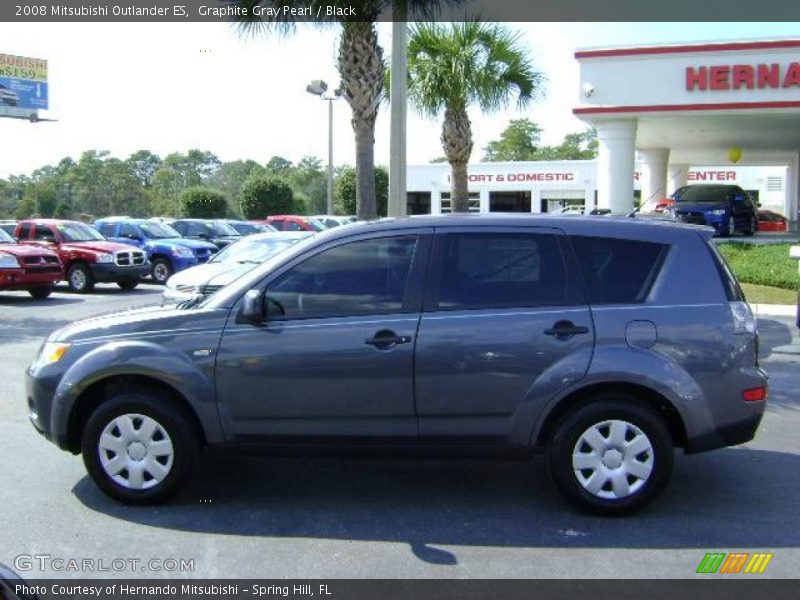 Graphite Gray Pearl / Black 2008 Mitsubishi Outlander ES