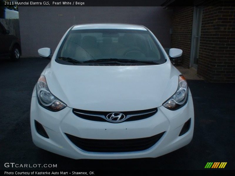 Pearl White / Beige 2011 Hyundai Elantra GLS