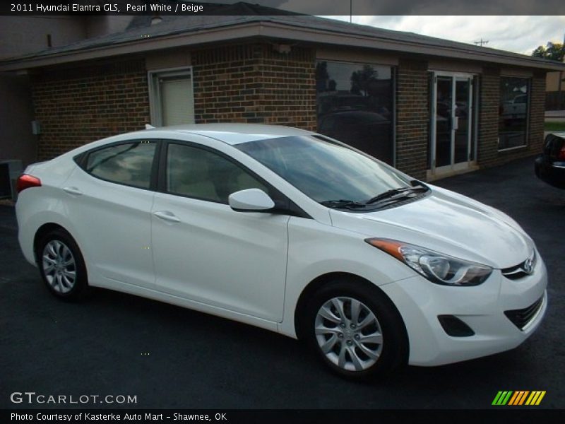 Pearl White / Beige 2011 Hyundai Elantra GLS