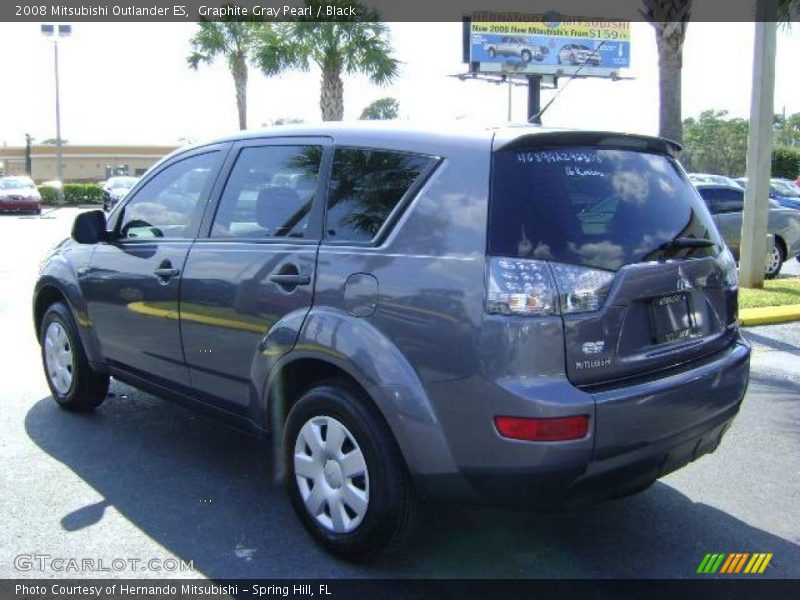 Graphite Gray Pearl / Black 2008 Mitsubishi Outlander ES
