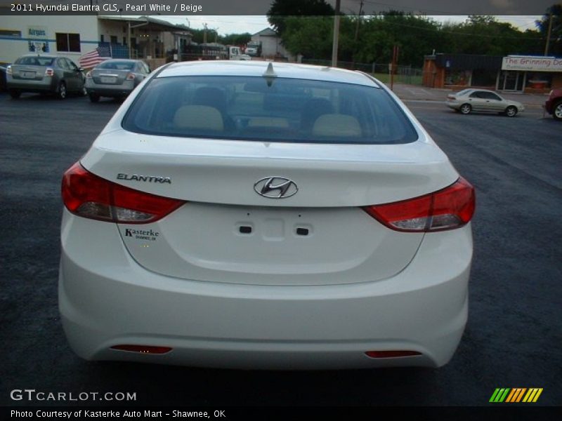 Pearl White / Beige 2011 Hyundai Elantra GLS