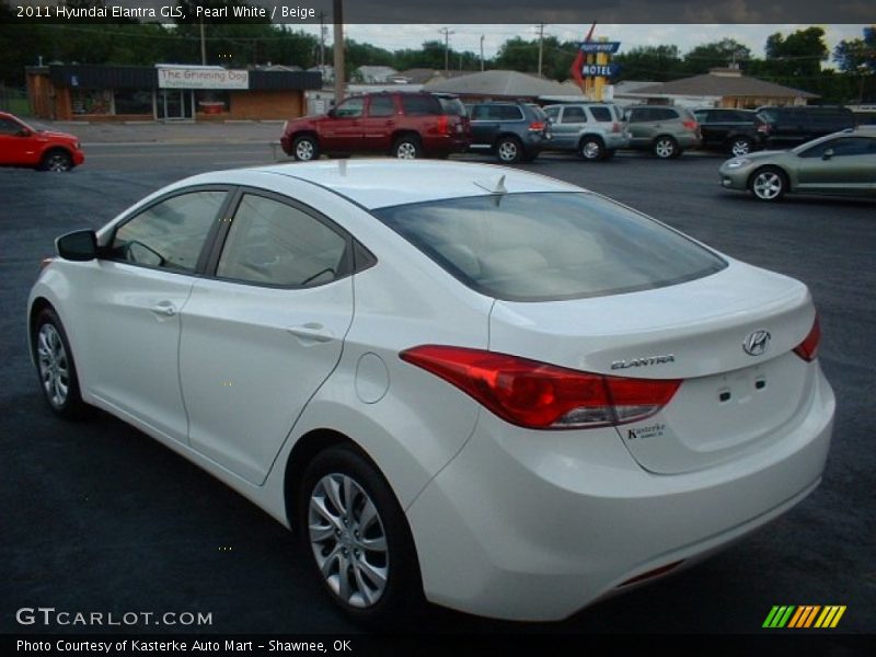 Pearl White / Beige 2011 Hyundai Elantra GLS