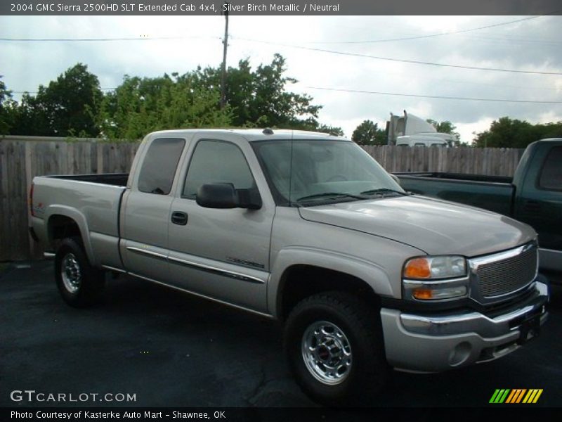 Silver Birch Metallic / Neutral 2004 GMC Sierra 2500HD SLT Extended Cab 4x4