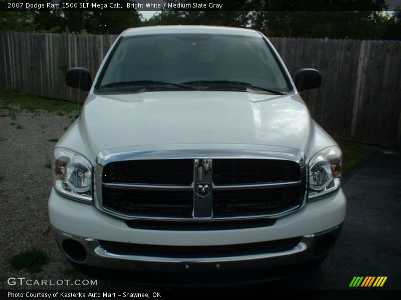 Bright White / Medium Slate Gray 2007 Dodge Ram 1500 SLT Mega Cab