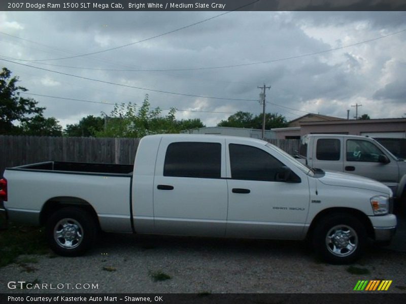 Bright White / Medium Slate Gray 2007 Dodge Ram 1500 SLT Mega Cab
