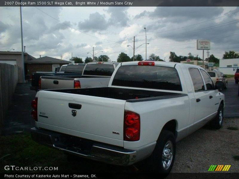 Bright White / Medium Slate Gray 2007 Dodge Ram 1500 SLT Mega Cab