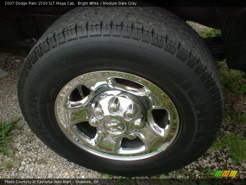 Bright White / Medium Slate Gray 2007 Dodge Ram 1500 SLT Mega Cab