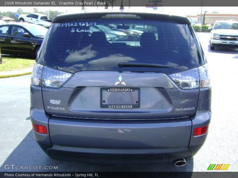 Graphite Gray Pearl / Black 2008 Mitsubishi Outlander ES