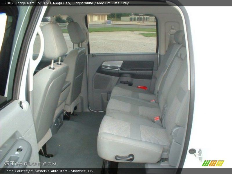 Bright White / Medium Slate Gray 2007 Dodge Ram 1500 SLT Mega Cab