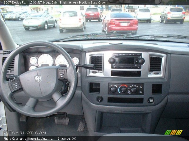 Bright White / Medium Slate Gray 2007 Dodge Ram 1500 SLT Mega Cab