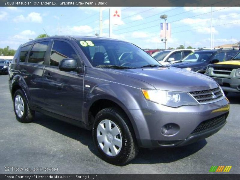 Graphite Gray Pearl / Black 2008 Mitsubishi Outlander ES