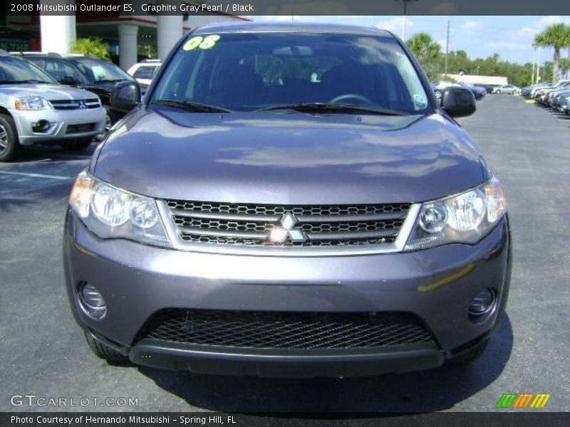 Graphite Gray Pearl / Black 2008 Mitsubishi Outlander ES