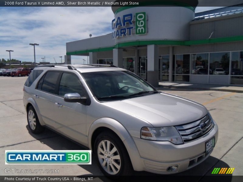 Silver Birch Metallic / Medium Light Stone 2008 Ford Taurus X Limited AWD