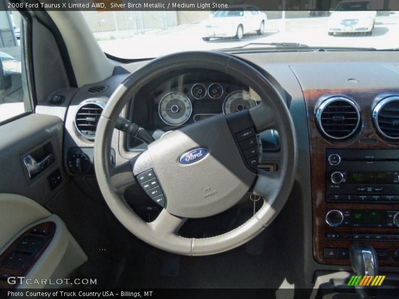 Silver Birch Metallic / Medium Light Stone 2008 Ford Taurus X Limited AWD
