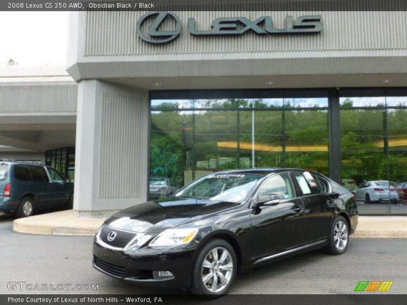 Obsidian Black / Black 2008 Lexus GS 350 AWD