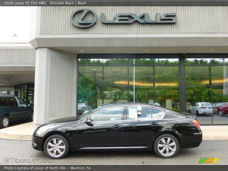 Obsidian Black / Black 2008 Lexus GS 350 AWD