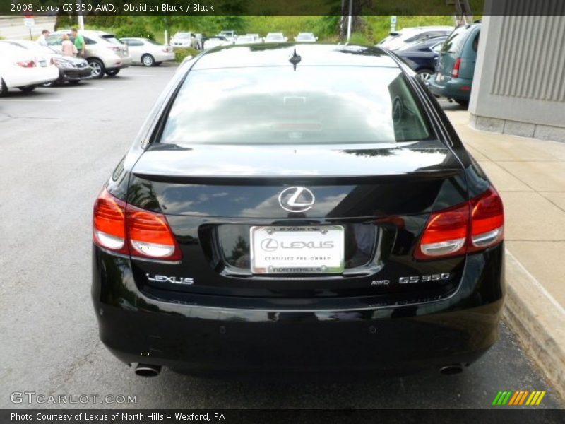 Obsidian Black / Black 2008 Lexus GS 350 AWD