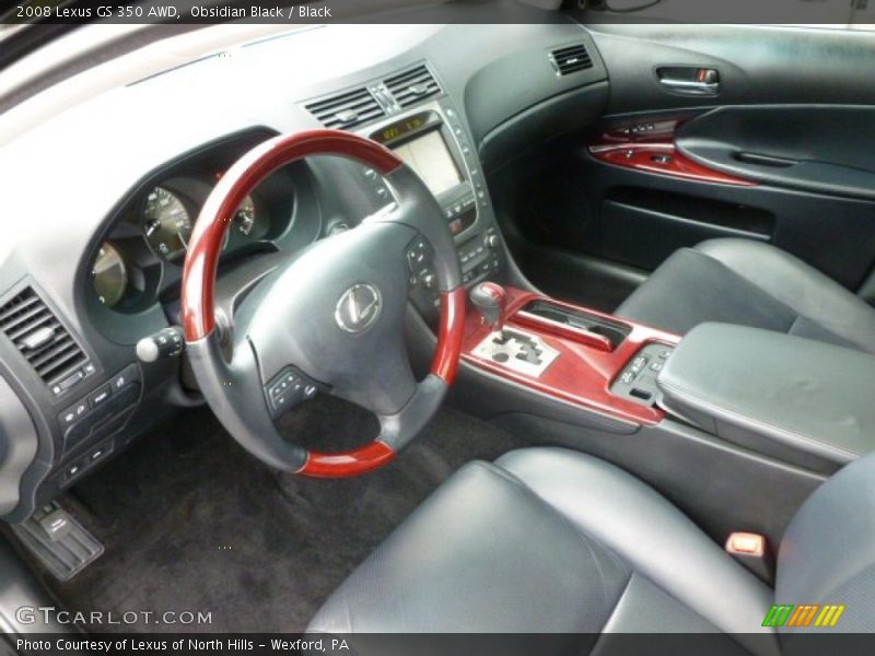 Obsidian Black / Black 2008 Lexus GS 350 AWD