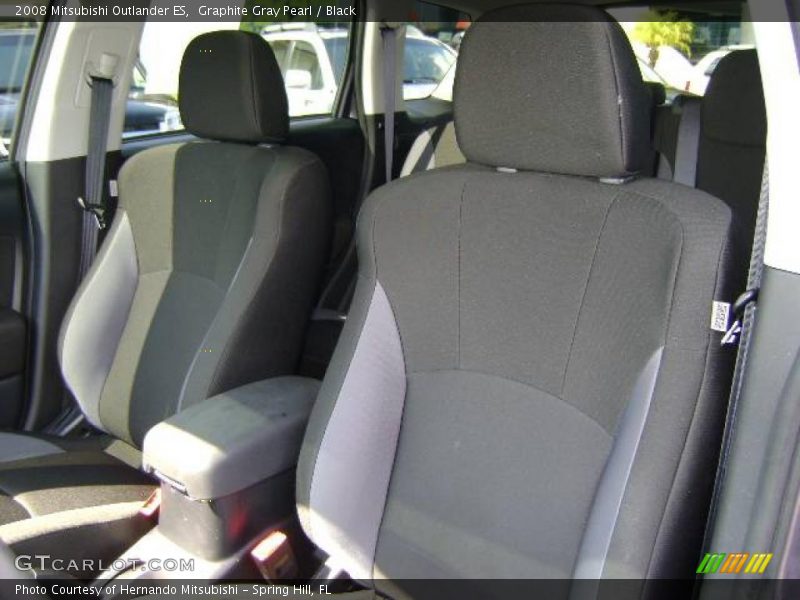 Graphite Gray Pearl / Black 2008 Mitsubishi Outlander ES