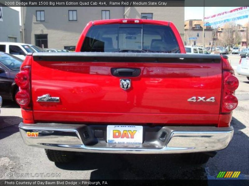 Flame Red / Medium Slate Gray 2008 Dodge Ram 1500 Big Horn Edition Quad Cab 4x4