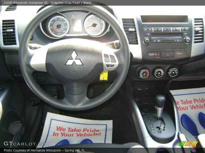 Graphite Gray Pearl / Black 2008 Mitsubishi Outlander ES