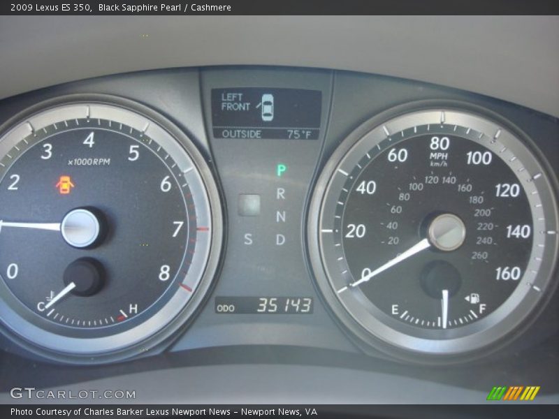 Black Sapphire Pearl / Cashmere 2009 Lexus ES 350