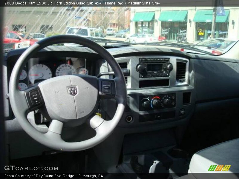 Flame Red / Medium Slate Gray 2008 Dodge Ram 1500 Big Horn Edition Quad Cab 4x4