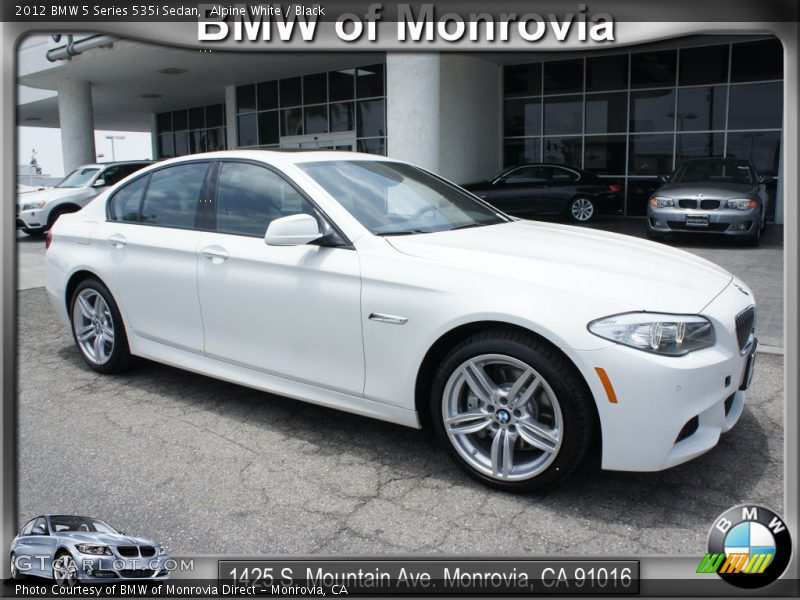 Alpine White / Black 2012 BMW 5 Series 535i Sedan