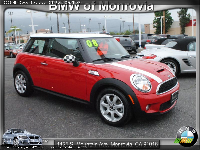 Chili Red / Grey/Black 2008 Mini Cooper S Hardtop