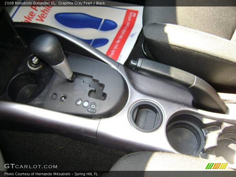 Graphite Gray Pearl / Black 2008 Mitsubishi Outlander ES