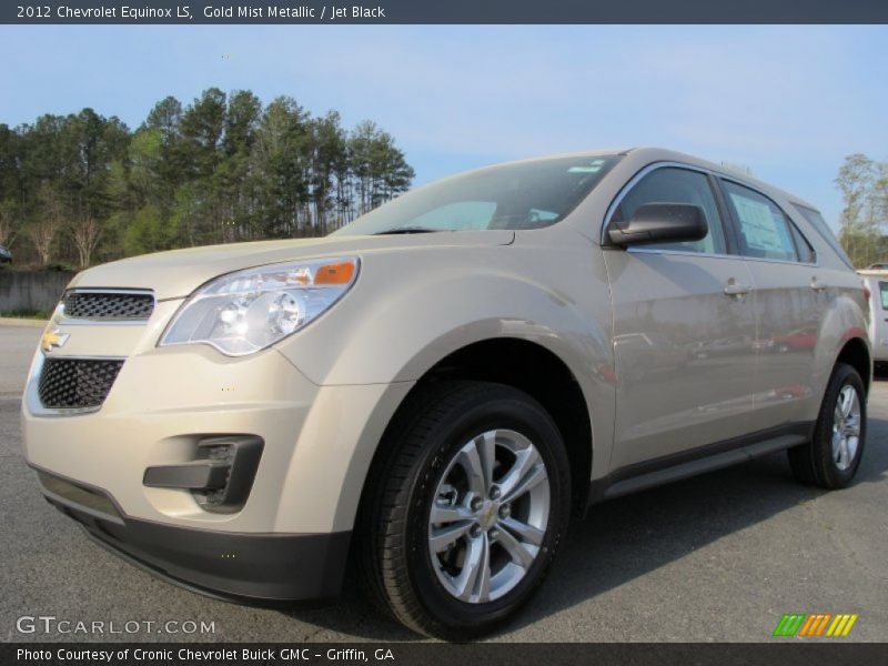 Gold Mist Metallic / Jet Black 2012 Chevrolet Equinox LS