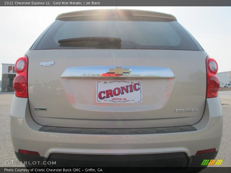 Gold Mist Metallic / Jet Black 2012 Chevrolet Equinox LS