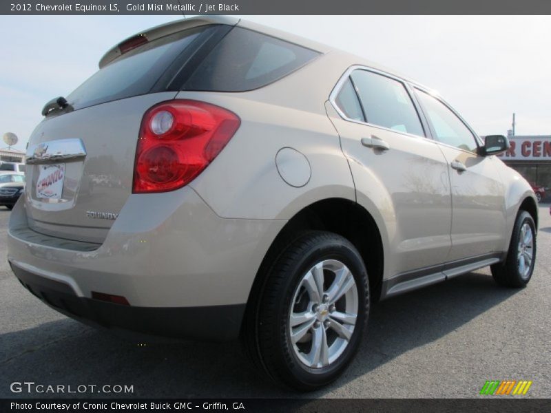 Gold Mist Metallic / Jet Black 2012 Chevrolet Equinox LS