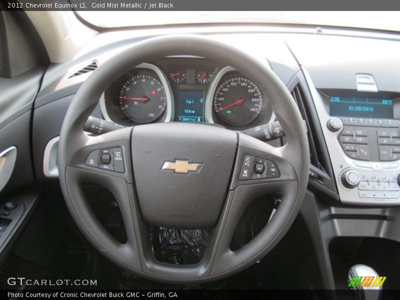 Gold Mist Metallic / Jet Black 2012 Chevrolet Equinox LS