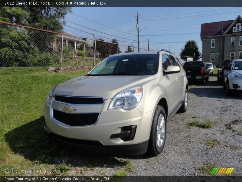 Gold Mist Metallic / Jet Black 2012 Chevrolet Equinox LT