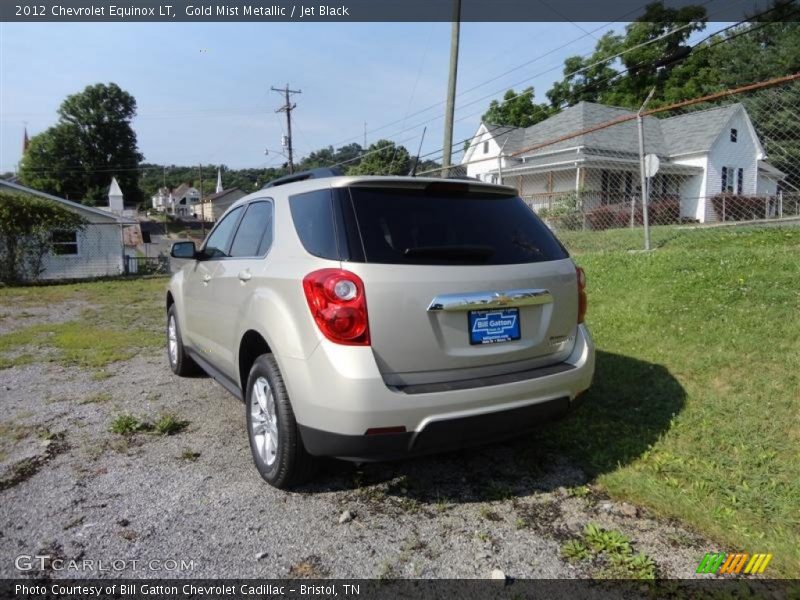 Gold Mist Metallic / Jet Black 2012 Chevrolet Equinox LT