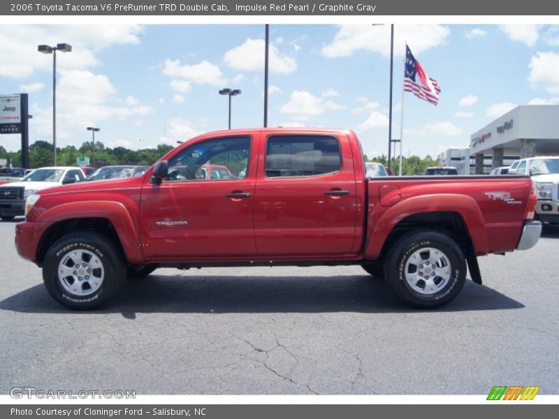 Impulse Red Pearl / Graphite Gray 2006 Toyota Tacoma V6 PreRunner TRD Double Cab