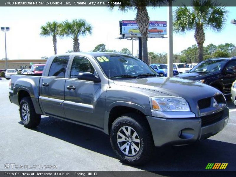 Granite Gray Metallic / Slate 2008 Mitsubishi Raider LS Double Cab