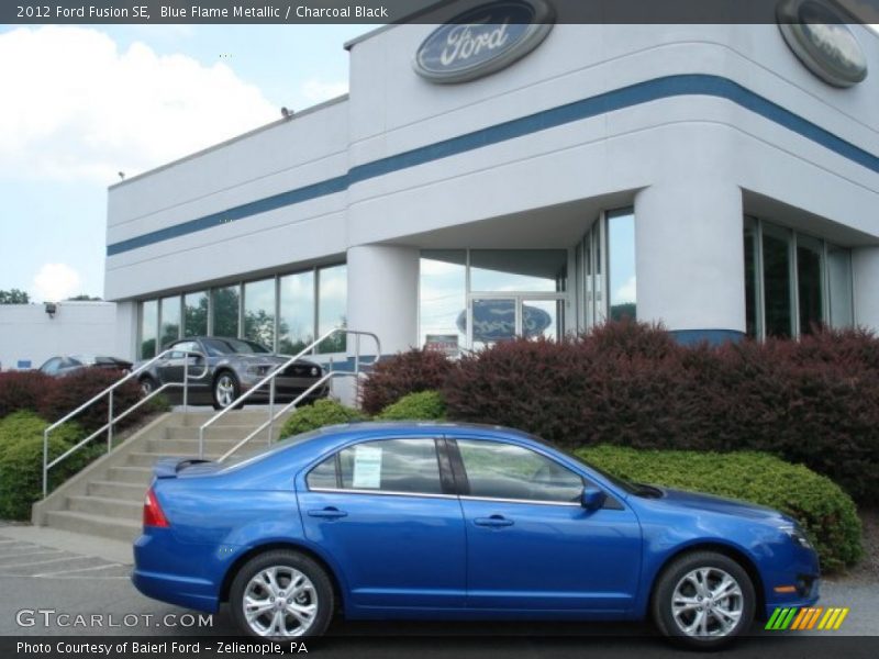 Blue Flame Metallic / Charcoal Black 2012 Ford Fusion SE