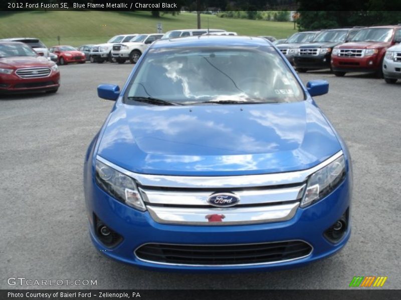 Blue Flame Metallic / Charcoal Black 2012 Ford Fusion SE