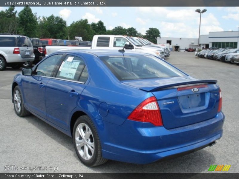Blue Flame Metallic / Charcoal Black 2012 Ford Fusion SE