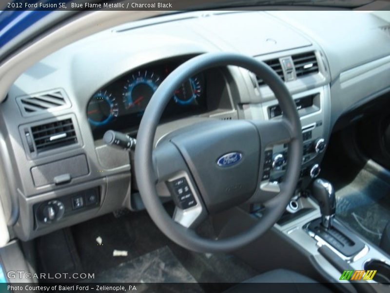 Blue Flame Metallic / Charcoal Black 2012 Ford Fusion SE