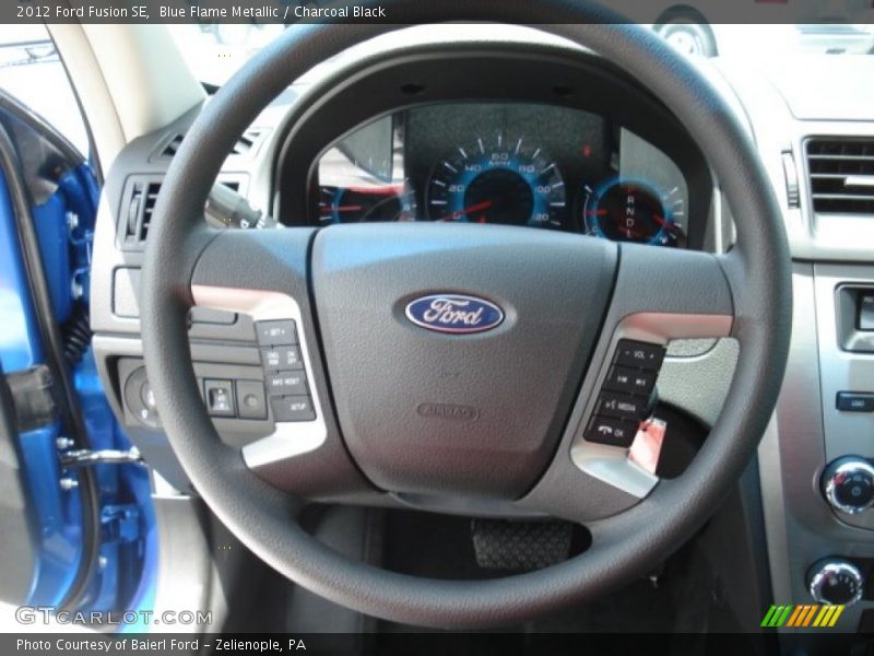 Blue Flame Metallic / Charcoal Black 2012 Ford Fusion SE